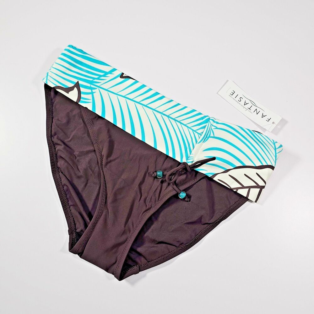Fantasie Swim Honolulu Peacock Fold Bikini Briefs, Size M